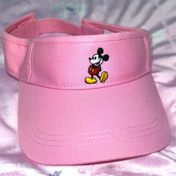 Disney Accessories - Disney Parks Mickey Pink Adult size Visor Authentic Original adjustable
